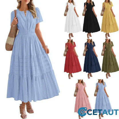 💃 Damen Sommer 2025 Casual Midi Maxi Kleider 💞 cetaut