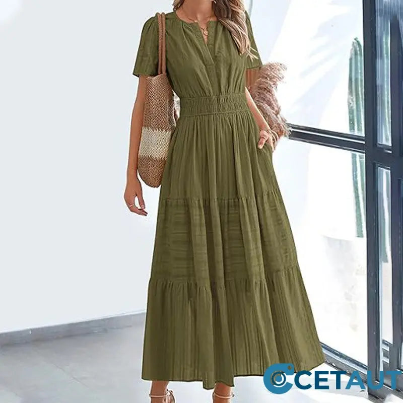 💃 Damen Sommer 2025 Casual Midi Maxi Kleider 💞 cetaut
