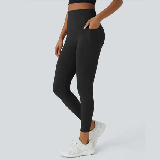 Figurformende High-Waist-Trainingsleggings zur Po-Lifting und Bauchweg mit Seitentasche cetaut