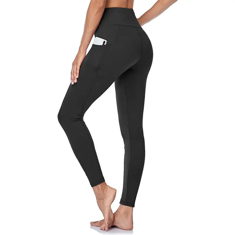 Figurformende High-Waist-Trainingsleggings zur Po-Lifting und Bauchweg mit Seitentasche cetaut