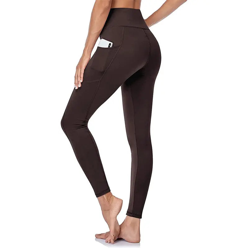 Figurformende High-Waist-Trainingsleggings zur Po-Lifting und Bauchweg mit Seitentasche cetaut