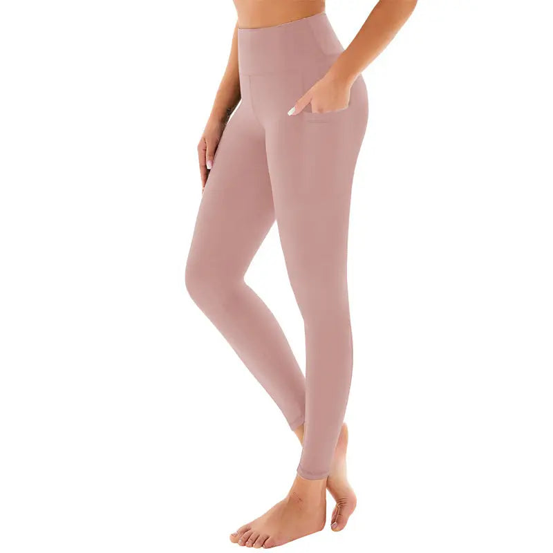 Figurformende High-Waist-Trainingsleggings zur Po-Lifting und Bauchweg mit Seitentasche cetaut