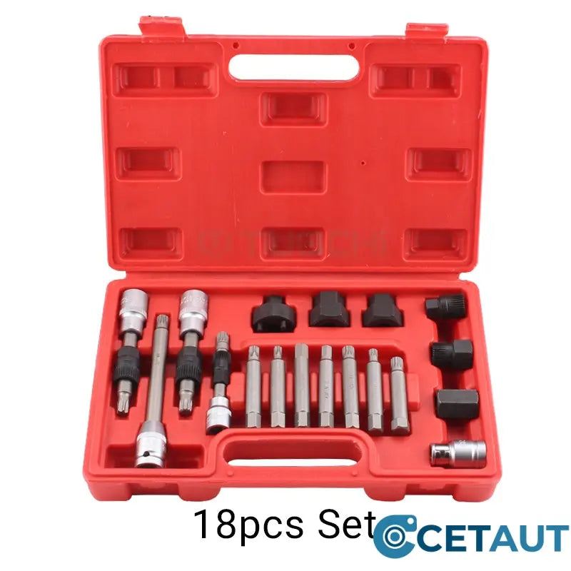 Generator-Riemenscheiben-Ausbauwerkzeugsatz mit Organizer（50% OFF） cetaut