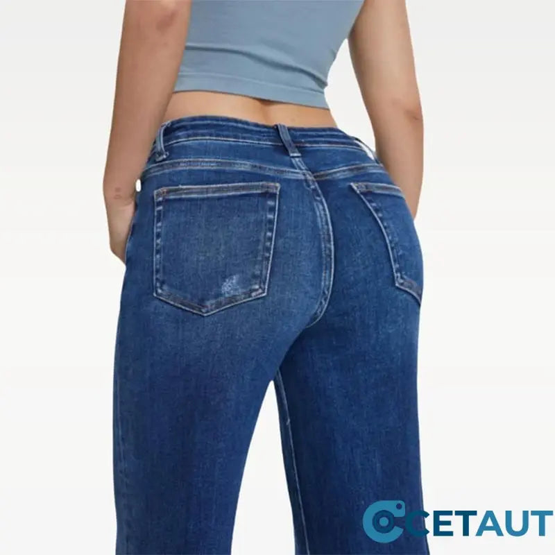 Lockere Jeans mit mittelhohem bis niedrigem Bund-Bequeme cetaut