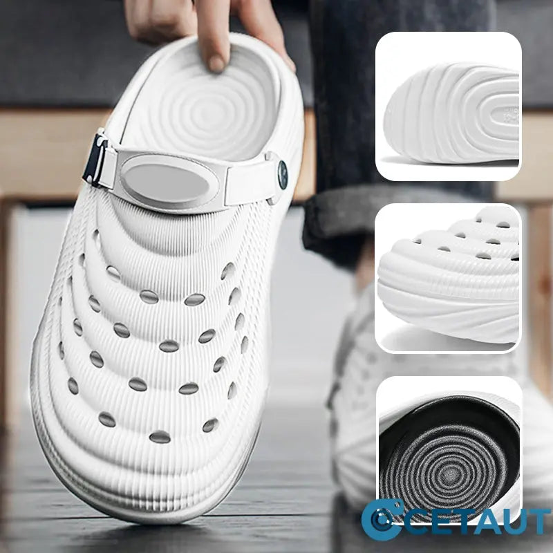✈️Atmungsaktive Slip-On-Sandalen für Herren👣Zwei Arten, ein Paar Schuhe zu tragen👣 cetaut