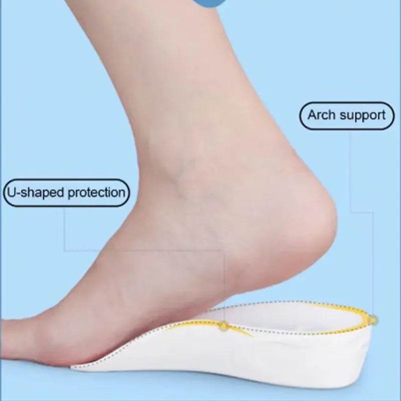 👟 Anti-Rutsch Höhenerhöhende Einlegesohlen (1.5-3.5cm) | Dual Protection + Snail Silicon | Waschbar & Ergonomisch cetaut