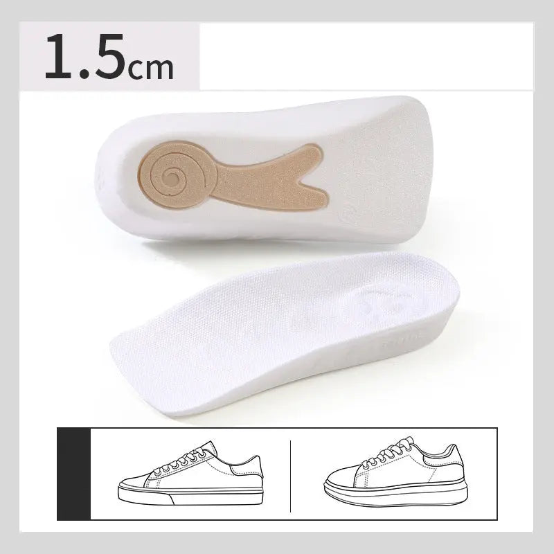 👟 Anti-Rutsch Höhenerhöhende Einlegesohlen (1.5-3.5cm) | Dual Protection + Snail Silicon | Waschbar & Ergonomisch cetaut