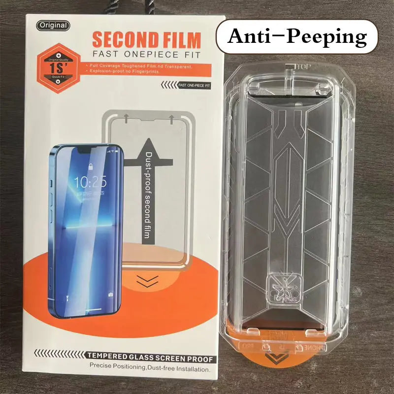 ⏳Begrenzte Zeit 50% Rabatt💥HD/Anti-Peeping Stoßfestes, staubdichtes und Anti-Fingerabdruck-Displayschutzset cetaut