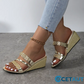 🔥Trendige Keilsandalen mit Kristallverzierung für Damen cetaut