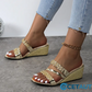 🔥Trendige Keilsandalen mit Kristallverzierung für Damen cetaut