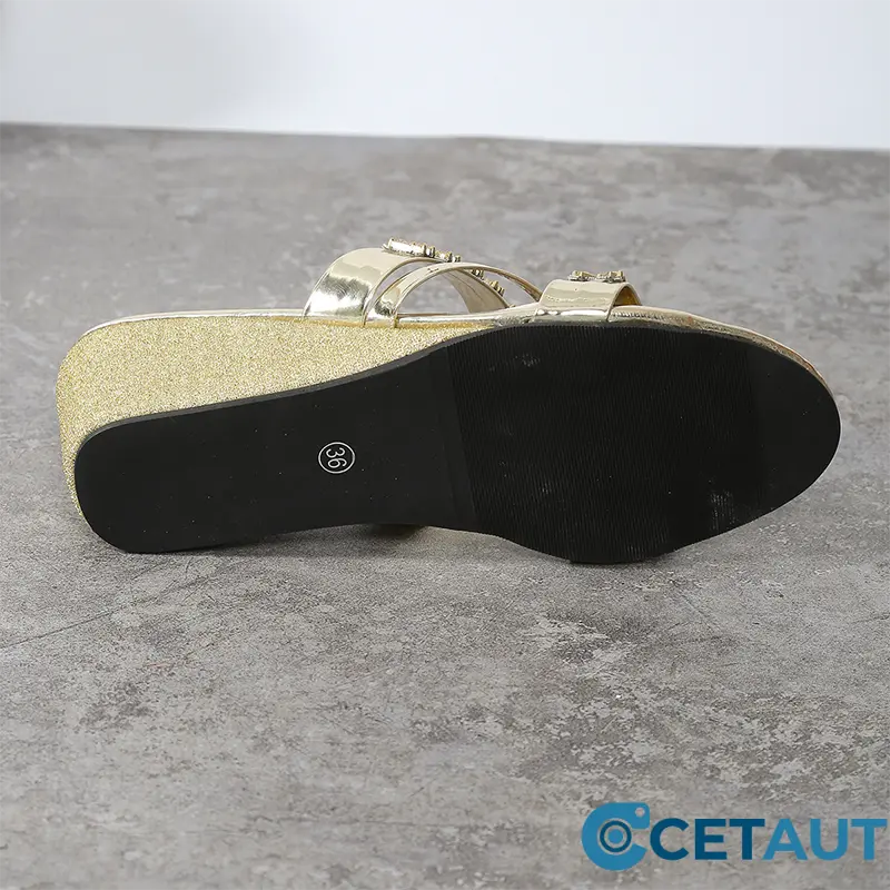 🔥Trendige Keilsandalen mit Kristallverzierung für Damen cetaut
