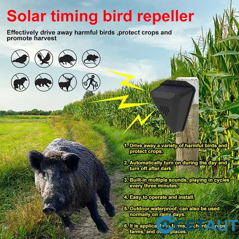 Wasserdichter Solar-Vogelabwehr für den Außenbereich cetaut