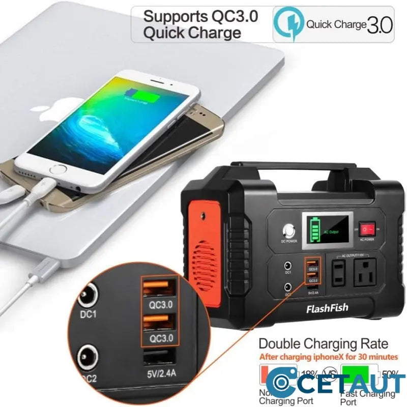 200W Portable Power Station with Display cetaut