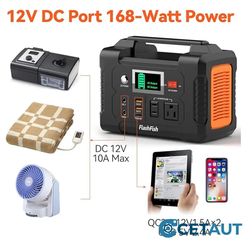 200W Portable Power Station with Display cetaut