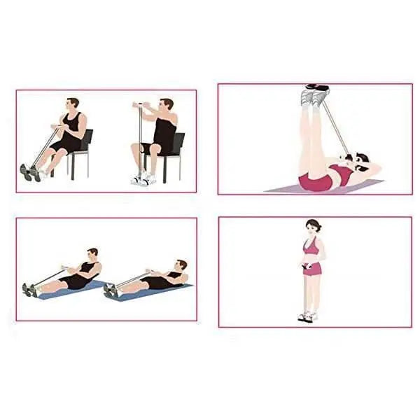 🔥2025 Heißer Verkauf 50 % RABATT✨Bauchtrainer, Sit-Up Trainingsgeräte Bodybuilding Expander Ganzkörpertrainer für Zuhause 6 Tubes Elastische Zugseil Multifunktions-Leg-Exerciser für Fitness Abnehmen Training Yoga cetaut