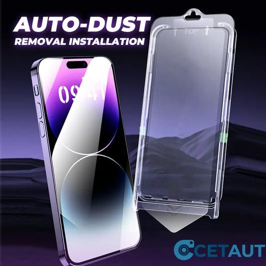 HD Displayschutzfolie für iPhone Serie - Automatische Staubentfernung Installation cetaut