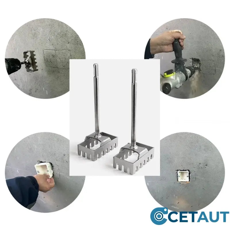 ✨Präzision auf den Punkt gebracht – Ihr Schlüssel zu perfekten Wandöffnungen! 🔧Quadratisches Installationswandstanzartefakt, gehärtet und verschleißfest cetaut