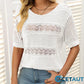 🌺Elegant. Atmungsaktiv. Vielseitig – Dein Sommer-Liebling für jeden Anlass🌷Damen Kurzarm-Rundhalspullover mit Lochstrick und Häkeloptik cetaut