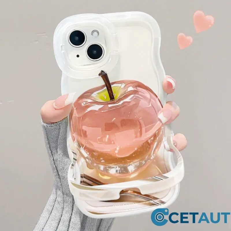 🍏🍎Transparente Handyhülle mit Apfelmuster für iPhone 16/15/14/13/12/11 Serie cetaut