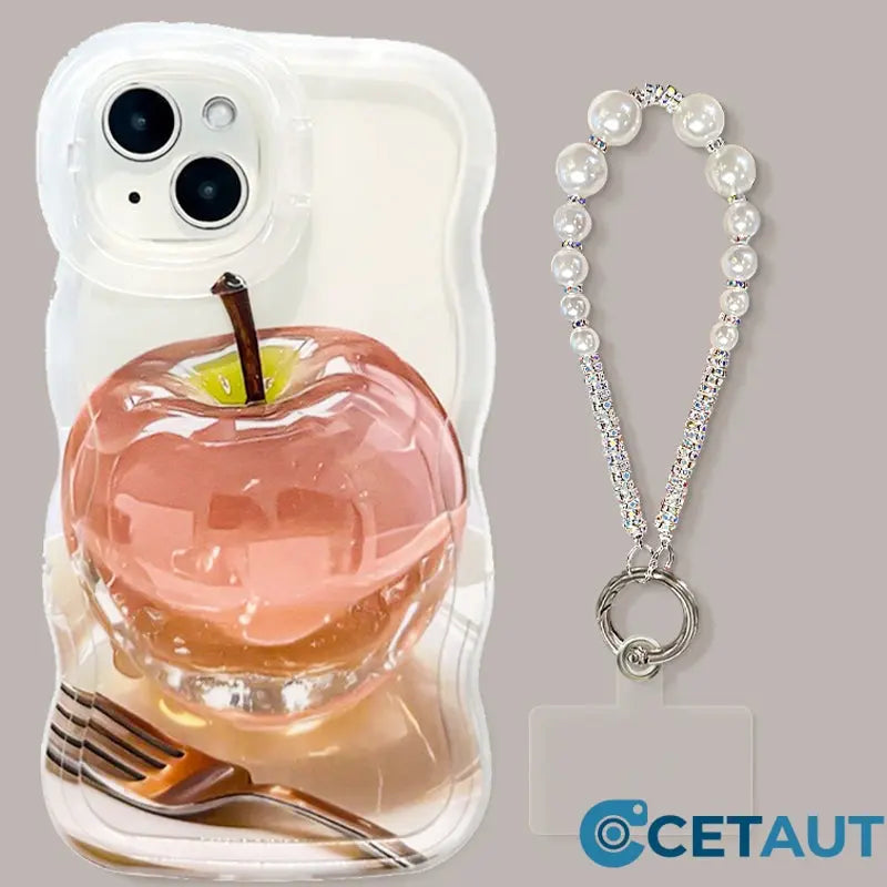🍏🍎Transparente Handyhülle mit Apfelmuster für iPhone 16/15/14/13/12/11 Serie cetaut