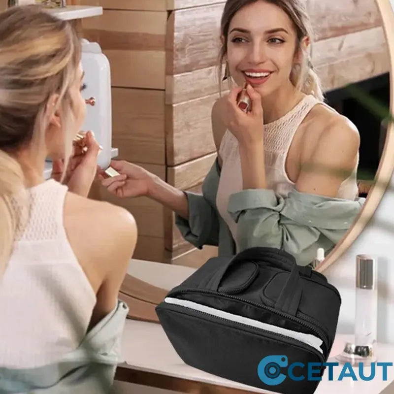 🌟 Stylische Kosmetiktasche mit cleveren Fächern – perfekt für Reisen & Make-up! cetaut