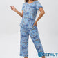 💐Wohlfühlen in Blumenpracht – Dein Alltag, Dein Stil. Damen-Print-Oberteil & Hose Nachtwäsche-Set cetaut