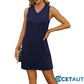 Architektonische Eleganz trifft Alltagstauglichkeit-Trägerkleid im Mini-Look mit V-Ausschnitt für Damen cetaut