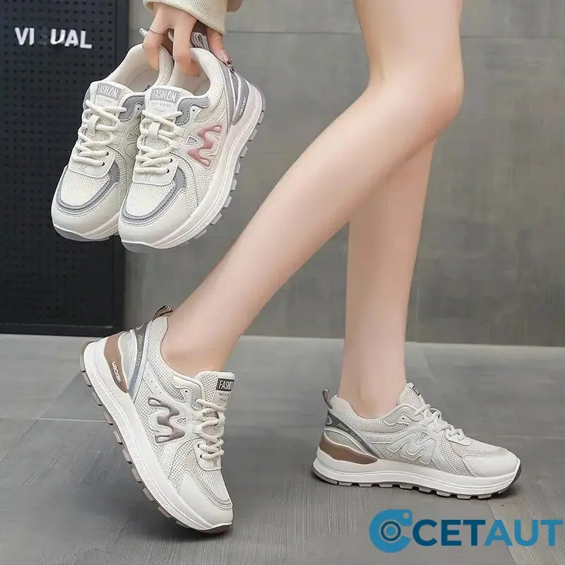 🔥Leicht wie Luft, hoch wie Stille – dein unsichtbarer Höhenvorteil👟Casual, atmungsaktive Mesh-Sneaker mit dicker Sohle cetaut