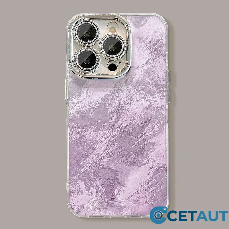Farbverlauf Handytasche mit Ständer & Kette für iPhone Serie cetaut