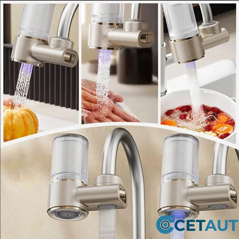 💧TÜV-geprüft: Sauberes Wasser, einfach drehen – für Kaffee, Babybrei & plastikfreies Wasserhahn-Wasserfilter cetaut