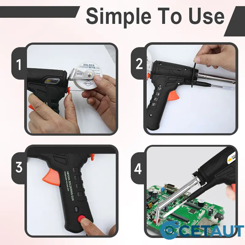 🔥 Präzision in 3 Sekunden – Löten wie ein Profi-Efficient Handheld Soldering Gun Set cetaut