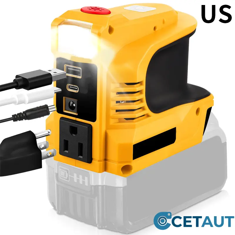 Bosch-kompatibel & Schukostecker  Compact DC to AC Inverter - Suitable for cars, motorhomes, outdoor use, and summer houses🔌 Immer Strom. Für Geräte, Werkzeug und Sie. cetaut
