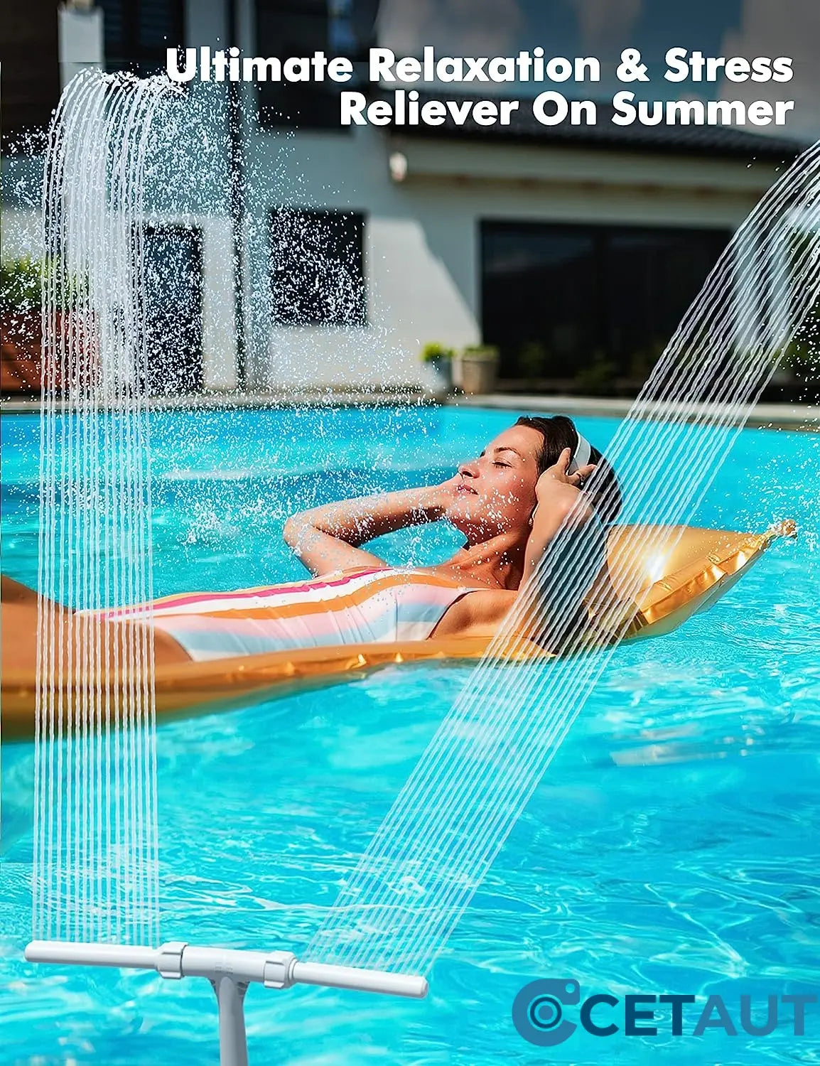 ⛱️Pool-Kühlung Wasserfall Sauerstoff-Brunnen cetaut
