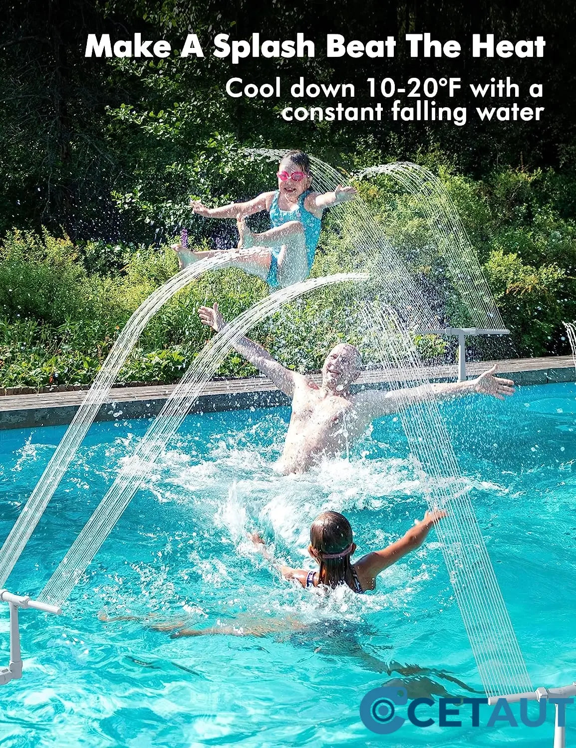 ⛱️Pool-Kühlung Wasserfall Sauerstoff-Brunnen cetaut