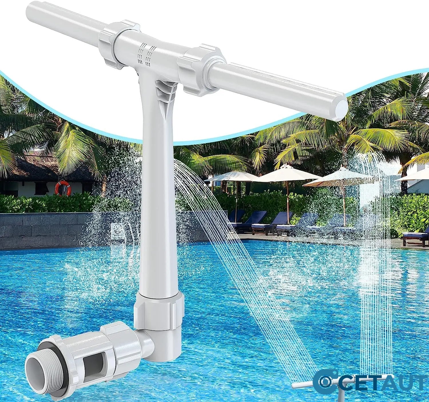 ⛱️Pool-Kühlung Wasserfall Sauerstoff-Brunnen cetaut