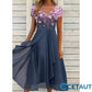 🌸💐2025 Neu Sommer V-Ausschnitt Gedruckt Patchwork Frauen Sommerkleider cetaut