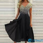 🌸💐2025 Neu Sommer V-Ausschnitt Gedruckt Patchwork Frauen Sommerkleider cetaut