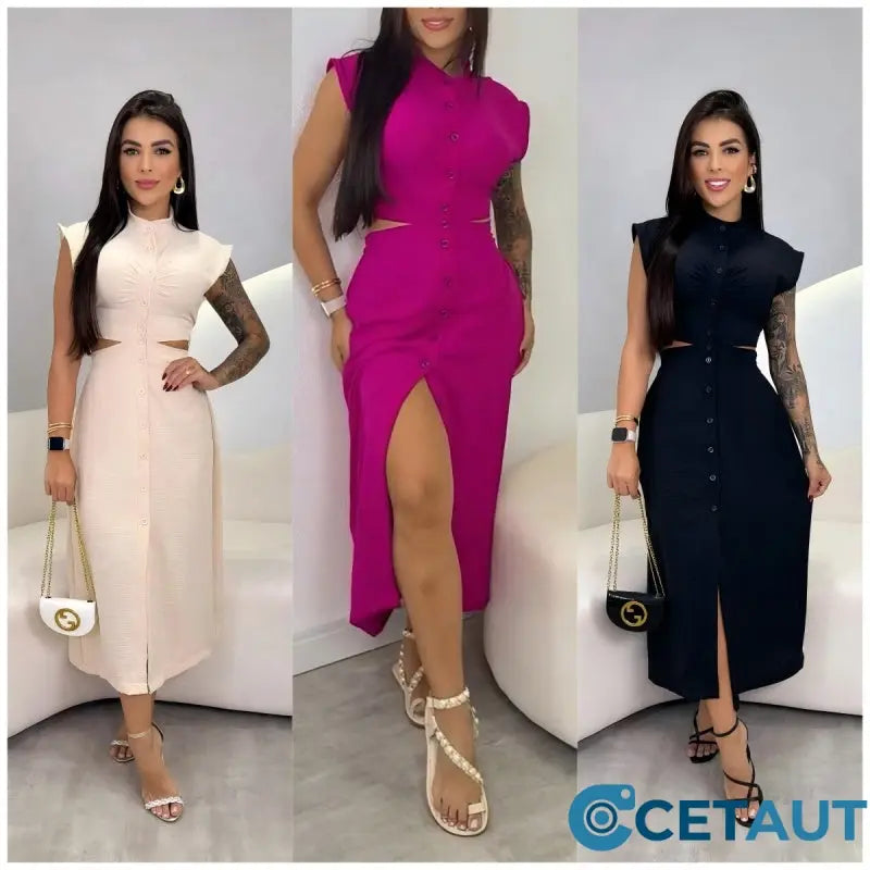 ⏳Begrenzte Zeit 50% Rabatt💥Elegantes Kleid mit geteilten Ärmeln für Damen cetaut