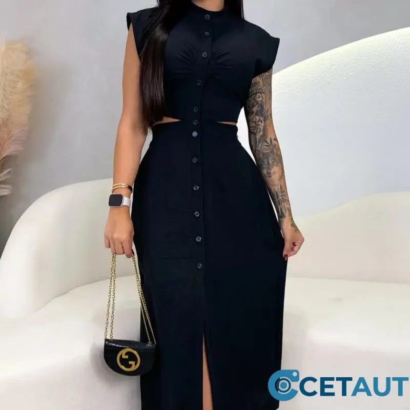⏳Begrenzte Zeit 50% Rabatt💥Elegantes Kleid mit geteilten Ärmeln für Damen cetaut