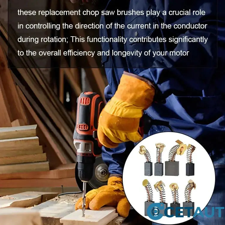 Carbon Brush Set for Electric Tools🛠️Robuste Kupferkohlebürsten: Für längere Werkzeuglebensdauer und weniger Funken cetaut
