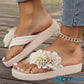 Rutschfeste Strandsandalen für Damen mit floralen Details cetaut