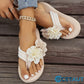 Rutschfeste Strandsandalen für Damen mit floralen Details cetaut
