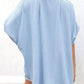 🔥Hot Sale 50% OFF🔥Women's Casual Button Short Sleeve Slit Hem Shirt Solid Color Tops cetaut