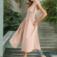Elegantes Maxikleid mit V-Ausschnitt und Schlitz für Damen cetaut