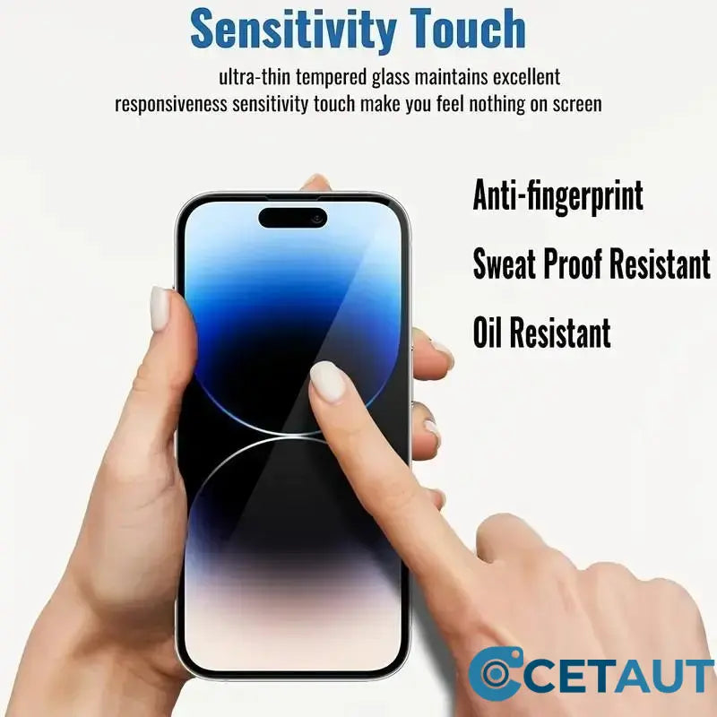 Anti-Scratch & Anti-Spy Tempered Glass Screen Protector for iPhone cetaut