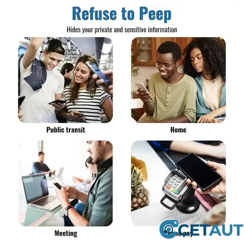 Anti-Scratch & Anti-Spy Tempered Glass Screen Protector for iPhone cetaut