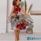🌺Fließendes, bedrucktes Kleid mit V-Ausschnitt für Damen-Bequem. Elegant. Für JEDEN Tag cetaut