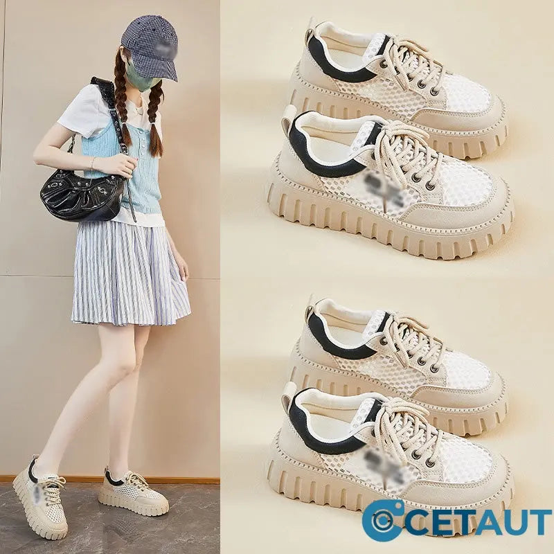 Atmungsaktive Sneaker mit 4,5 cm Höhe – bequem den ganzen Tag cetaut