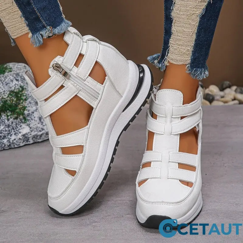 🔥Letzter Tag 50% Rabatt - Bequeme leichte Wedges mit seitlichem Reißverschluss cetaut