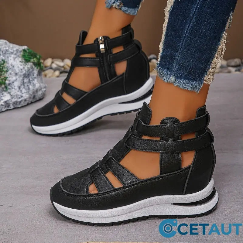 🔥Letzter Tag 50% Rabatt - Bequeme leichte Wedges mit seitlichem Reißverschluss cetaut